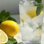Ice Water Hack Recipe: The Ultimate Guide to a Refreshing Health Boost 5 Glass of ice water with lemon slices and mint leaves on a white table with whole and halved lemons in the background.