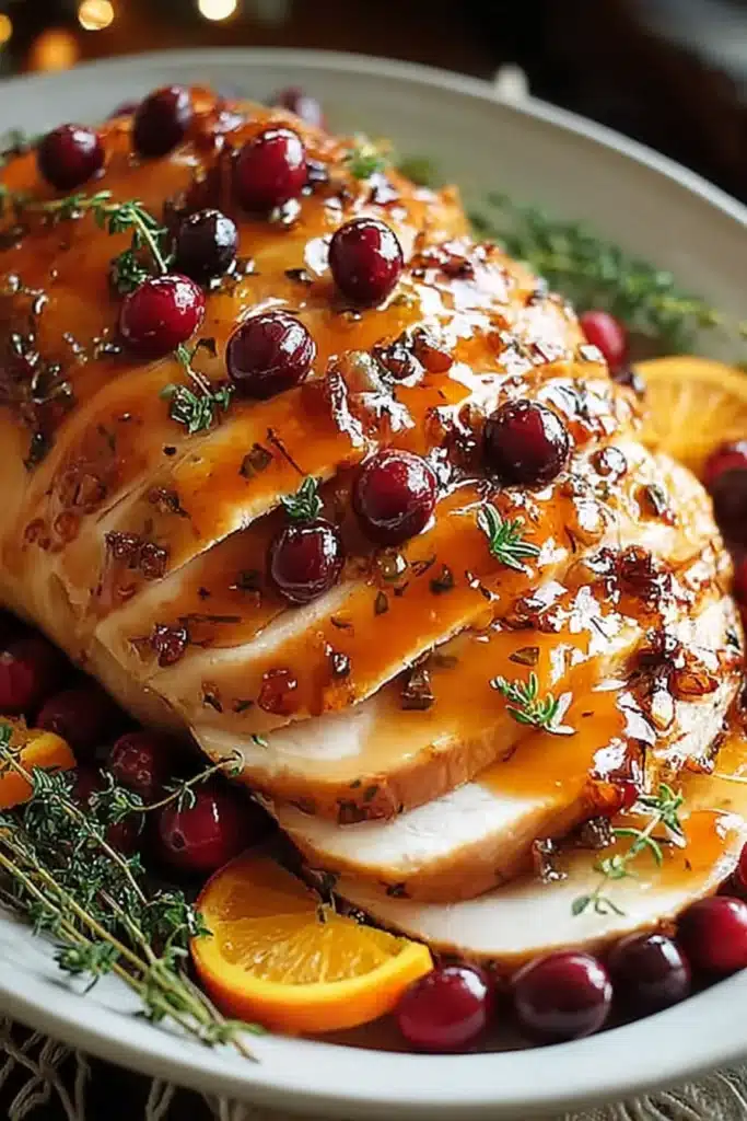 Cranberry Orange Glazed Turkey Breast Recipe: A Juicy, Flavor-Packed Centerpiece for Your Holiday Table 7 This Orange Glazed Turkey Breast is juicy, tender, and bursting with sweet citrus flavor. Perfectly roasted and finished with a glossy orange cranberry glaze for a show-stopping holiday centerpiece.