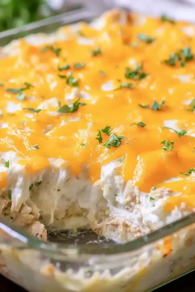 A warm and cheesy Turkey and Mashed Potatoes Casserole layered with tender turkey, creamy mashed potatoes, and gooey cheddar — the ultimate comfort food made for cozy fall nights.