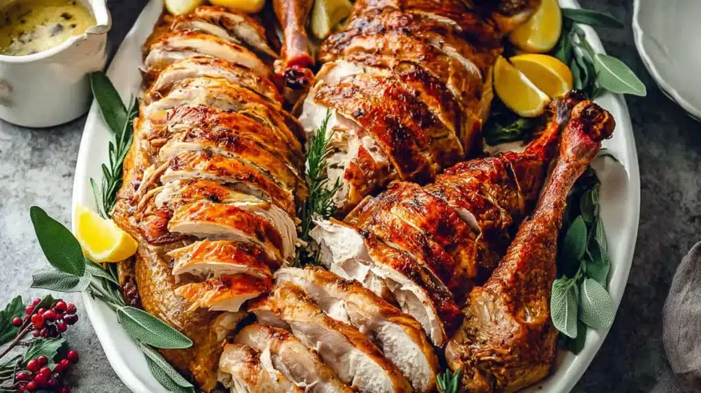 Best Thanksgiving Turkey Recipe: The Juiciest, Most Flavorful Roast You’ll Ever Make 7 This beautifully roasted and sliced Thanksgiving turkey is tender, juicy, and full of flavor — perfectly seasoned and ready to impress at your holiday feast.
