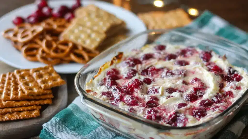 This baked cranberry cream cheese dip is the perfect mix of sweet, tangy, and creamy — a festive appetizer that disappears fast at every holiday gathering.