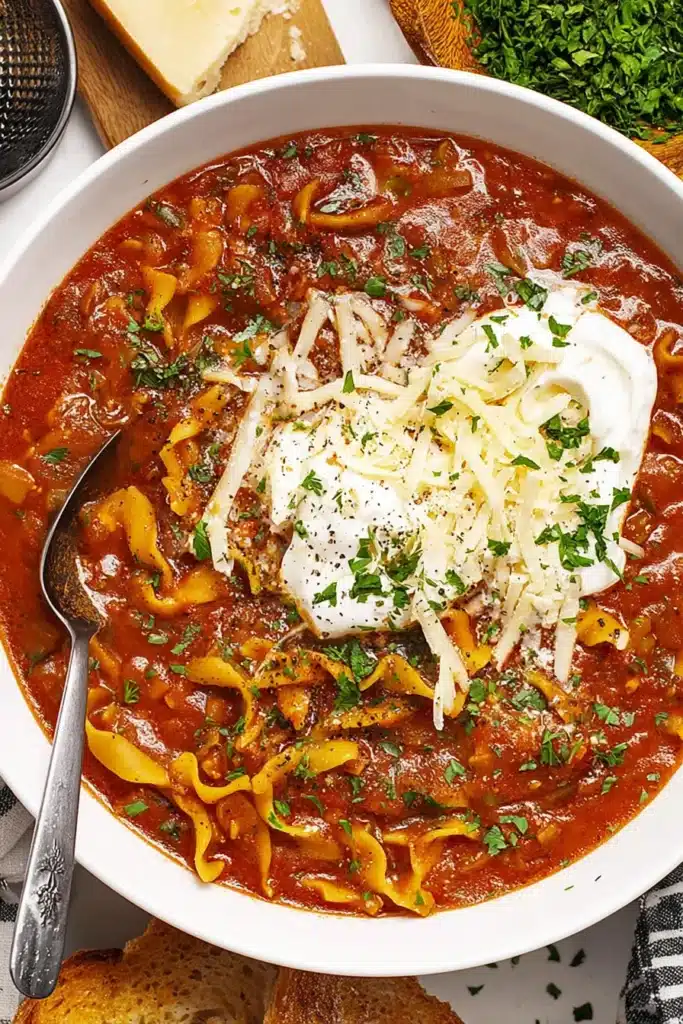 Vegetarian Lasagna Soup: All the Flavor, None of the Fuss 8 Vegetarian Lasagna Soup | Cozy Italian Comfort in a Bowl