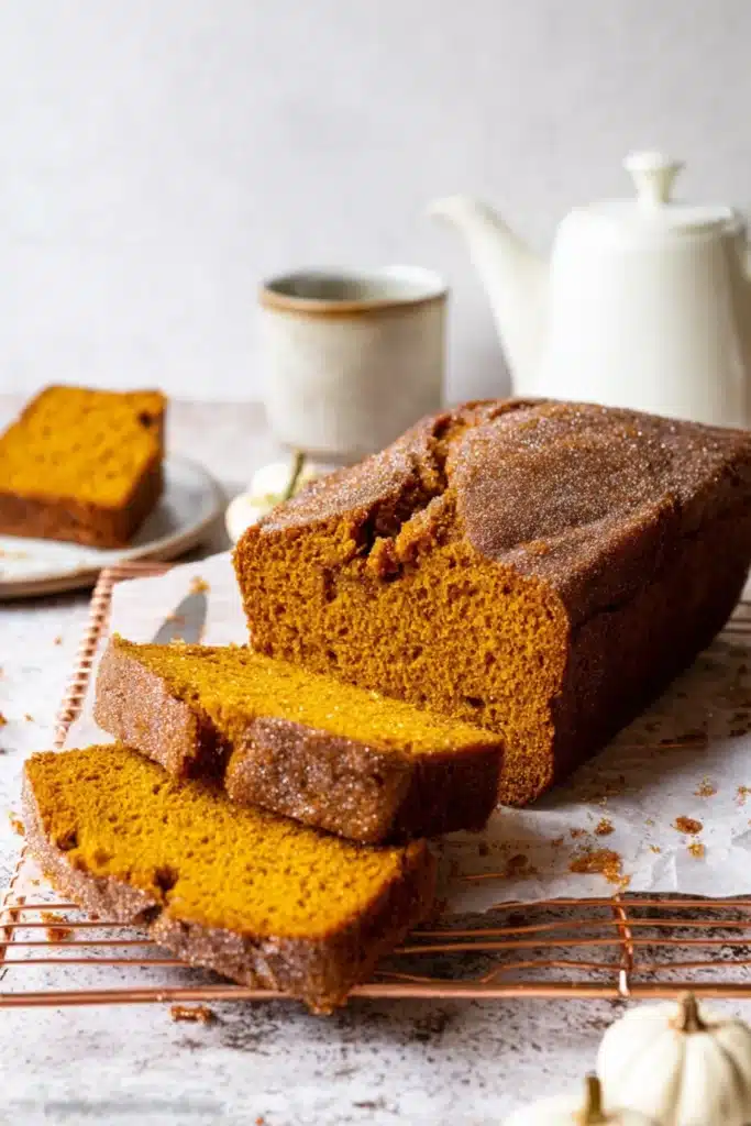 This Gluten-Free Pumpkin Bread is soft, tender, and full of warm pumpkin spice flavor. Made with wholesome gluten-free flour and real pumpkin puree, it’s the perfect cozy loaf for fall mornings.