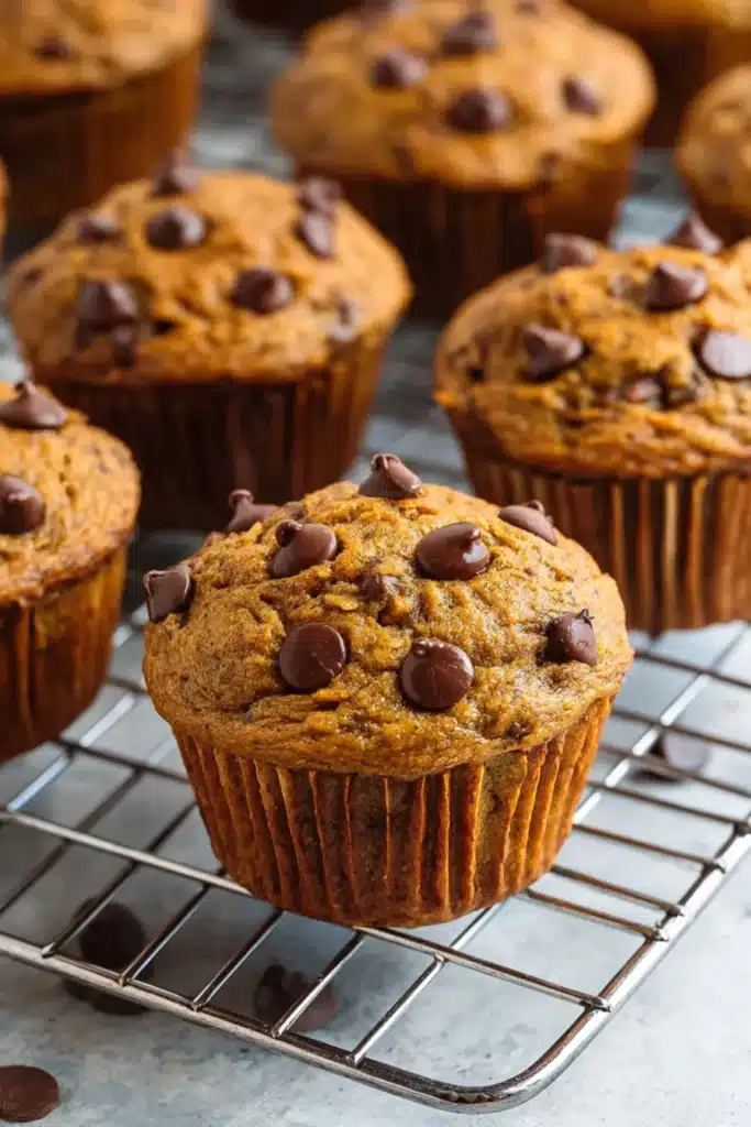 Pumpkin Chocolate Chip Muffins: The Best Moist Fall Bake 6 These Pumpkin Chocolate Chip Muffins are moist, fluffy, and bursting with warm spices and melty chocolate chips — a perfect cozy treat for fall mornings.