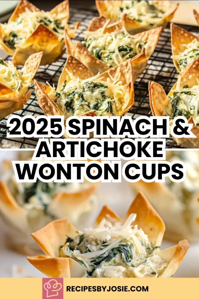 Spinach & Artichoke Wonton Cups | Easy Bite-Sized Party Appetizer