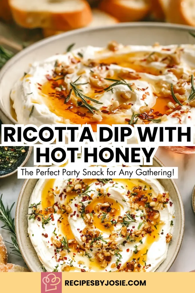 Ricotta Dip with Hot Honey | Easy Sweet & Savory Appetizer