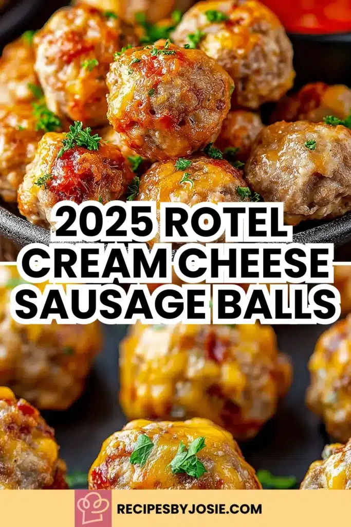 Rotel Cream Cheese Sausage Balls | Cheesy, Juicy & Crowd Favorite