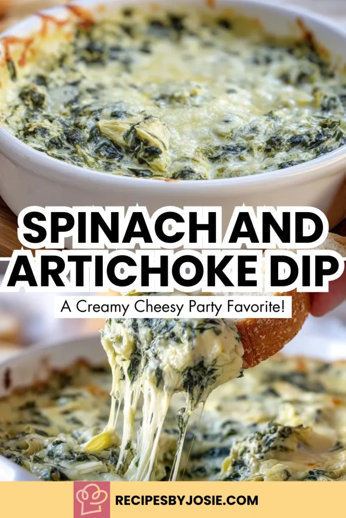 Cheesy Spinach and Artichoke Dip | Creamy, Warm & Crowd-Pleasing