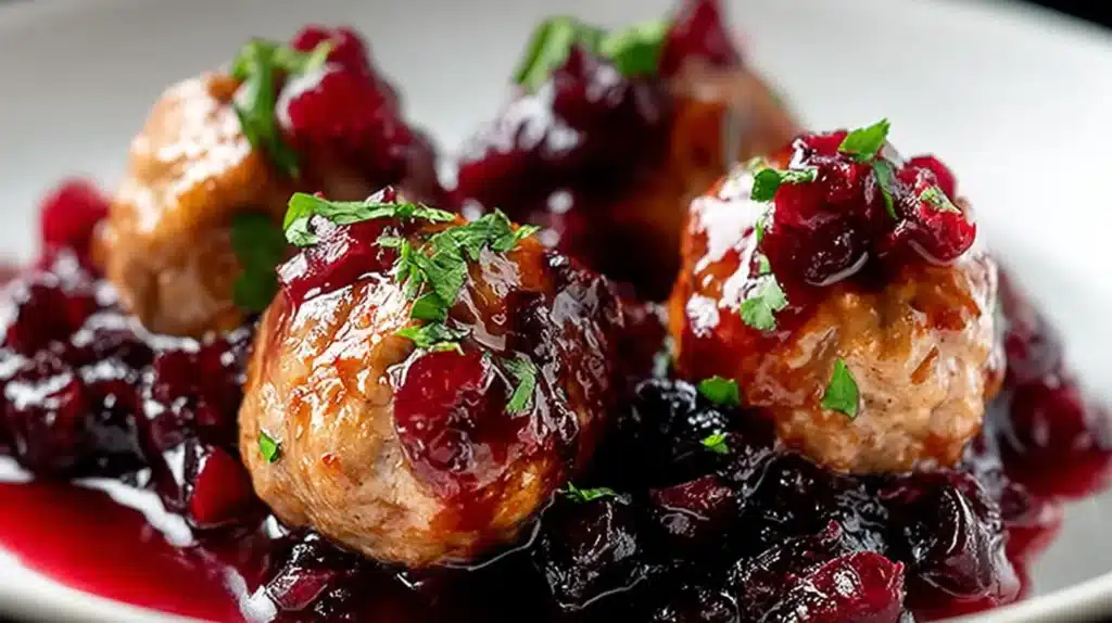 Sweet, sticky, and savory — these festive cranberry meatballs are the perfect easy appetizer for your holiday gatherings.