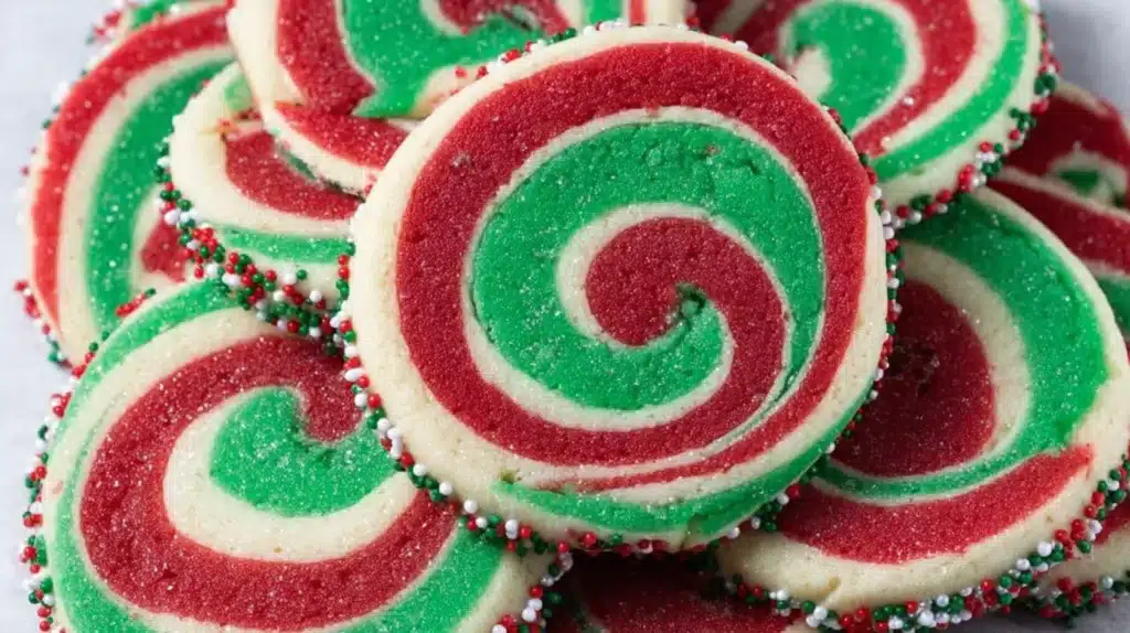 Swirled Christmas Cookies: Festive, Colorful & Fun to Bake 4 Bright and colorful swirled Christmas cookies that are buttery, soft, and full of festive cheer—perfect for cookie trays, gifting, and holiday baking traditions.