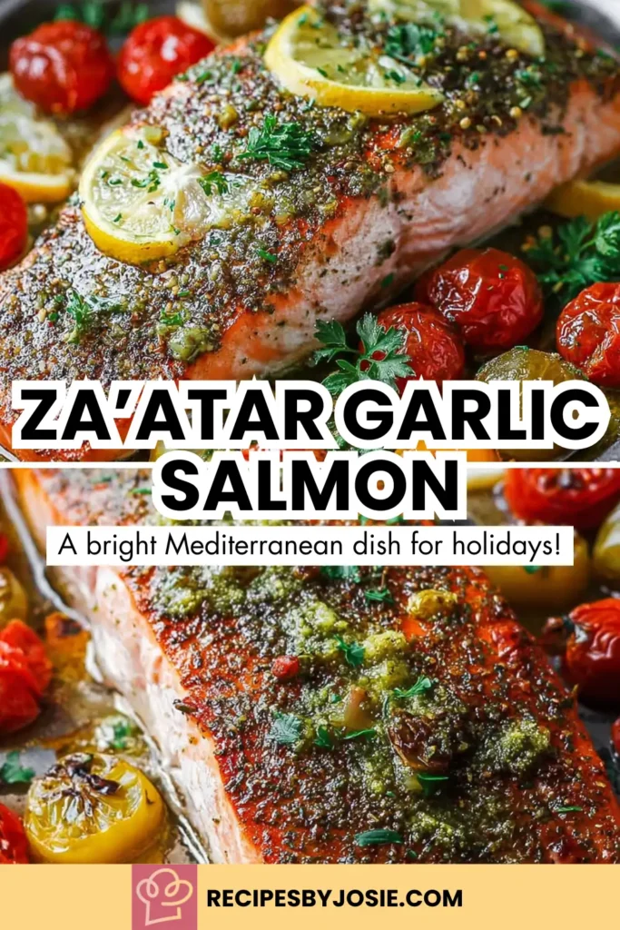Za’atar Garlic Salmon | Flavorful Mediterranean-Style Baked Salmon