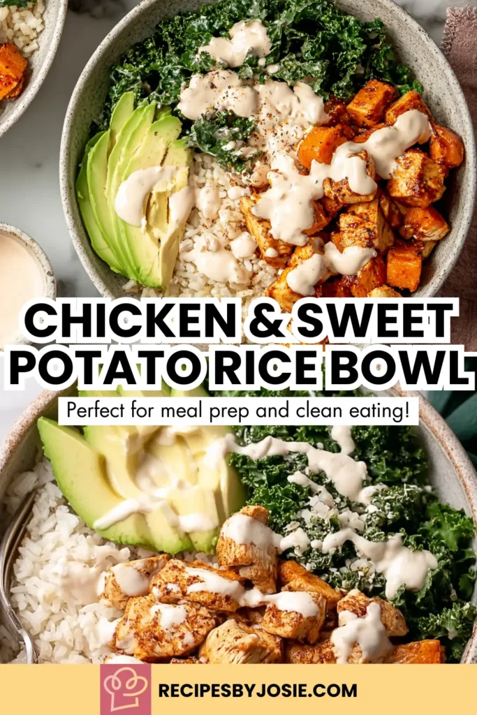 Chicken & Sweet Potato Rice Bowl | Healthy Meal Prep Recipe