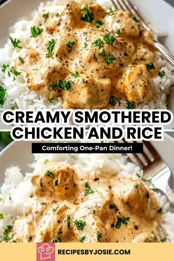 Creamy Smothered Chicken and Rice That Melts Into Every Bite 8 Creamy Smothered Chicken and Rice | Comforting One-Pan Dinner