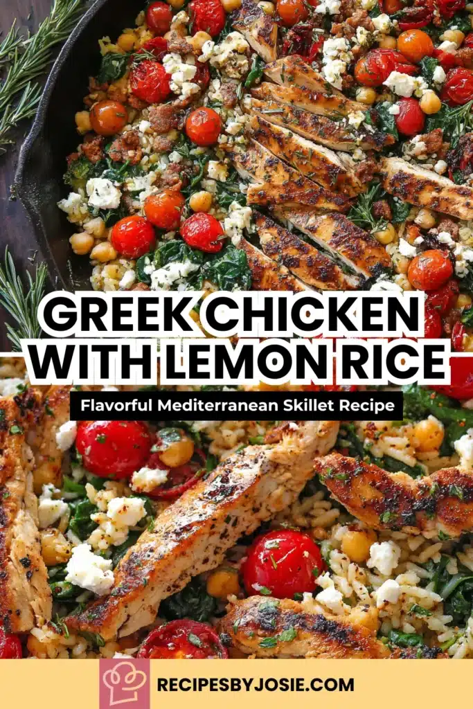 Greek Chicken with Lemon Rice – Bright, Flavorful Mediterranean Skillet Recipe