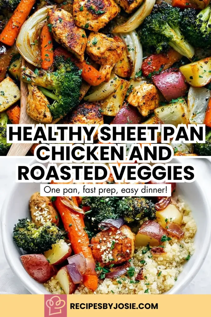 Healthy Sheet Pan Chicken and Roasted Veggies A Simple One Pan Dinner for Busy Nights 8 Healthy Chicken Parmesan with Roasted Veggies Bowl | Easy High-Protein Meal