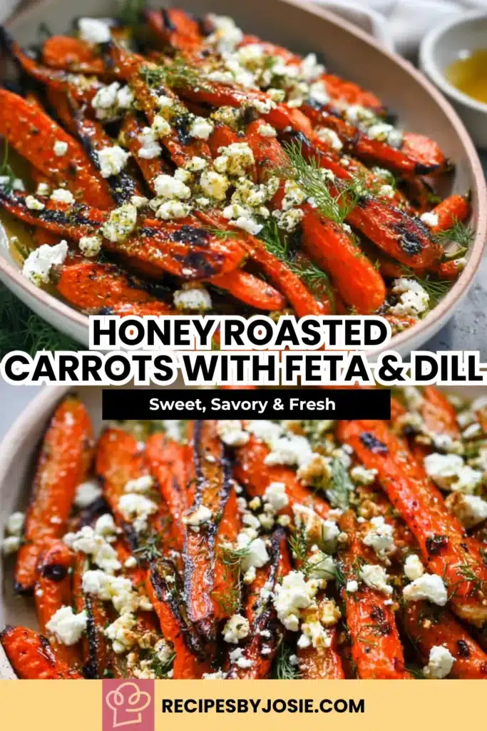 Honey Roasted Carrots with Feta & Dill | Easy Healthy Vegetable Side Dish