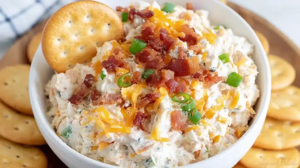 A creamy and irresistible Million Dollar Crack Dip packed with cheddar, bacon, and green onions — perfect for holidays, parties, and snacking.