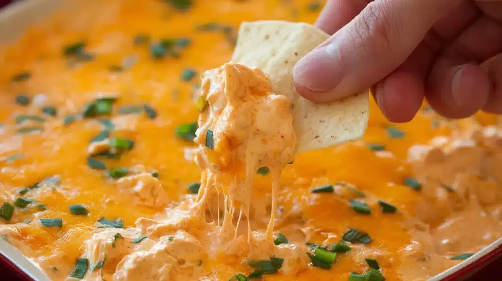 Buffalo Chicken Dip That Turns Any Party Into a Crowd Pleaser 7 Warm, creamy buffalo chicken dip loaded with cheese, tender chicken, and bold flavor — perfect for dipping chips and veggies.