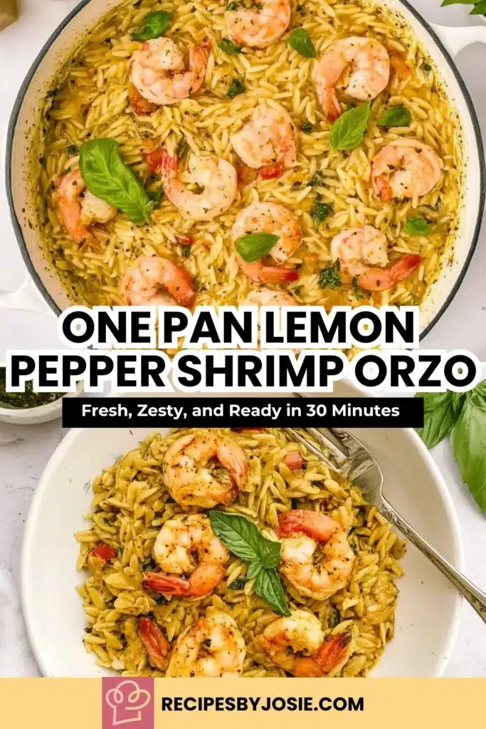 One Pan Lemon Pepper Shrimp Orzo – Fresh, Zesty, and Ready in 20 Minutes