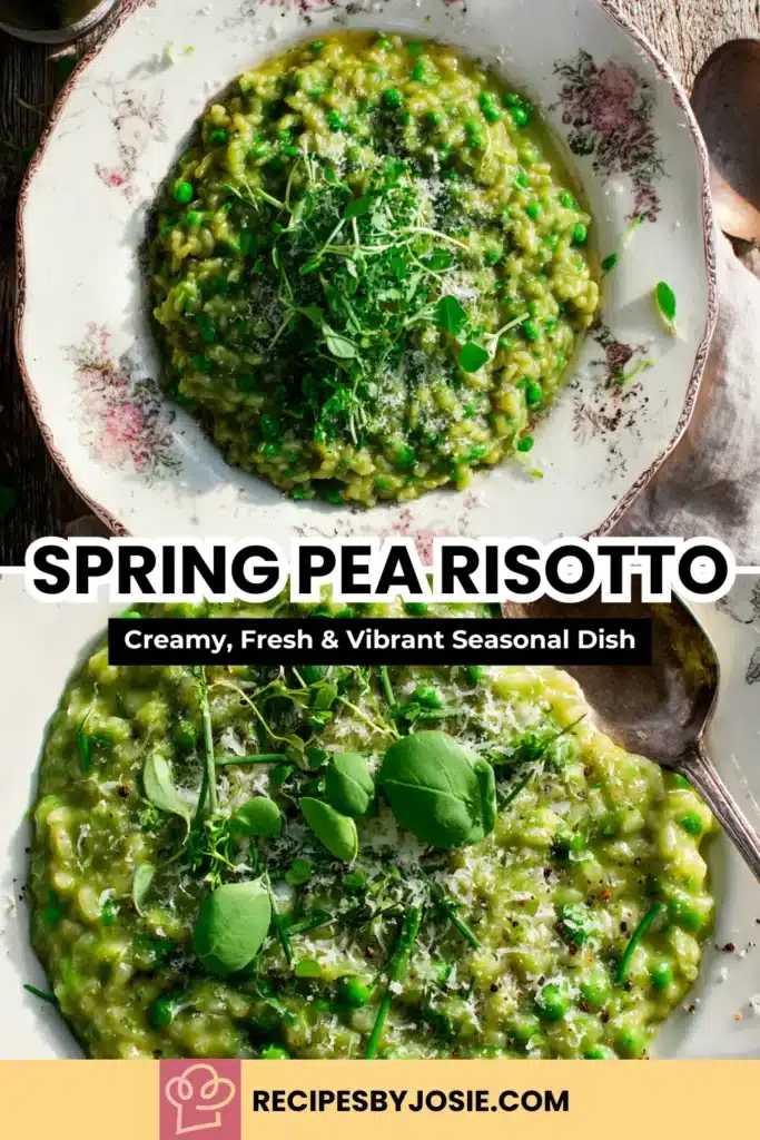 Fresh Spring Pea Risotto | Healthy Vegetarian Dinner Idea